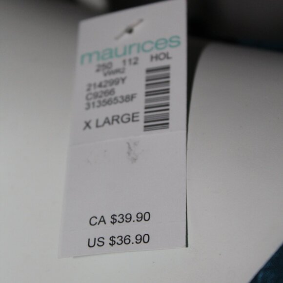 NWT Teal Maurices Blouse - XL (F24) - Picture 5 of 5